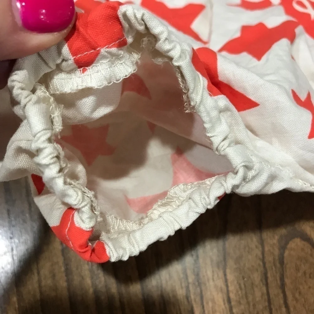 Lovelane Bloomers Baby 6M White Pull On Diaper Cover Stars‎ Summer Preppy Retro